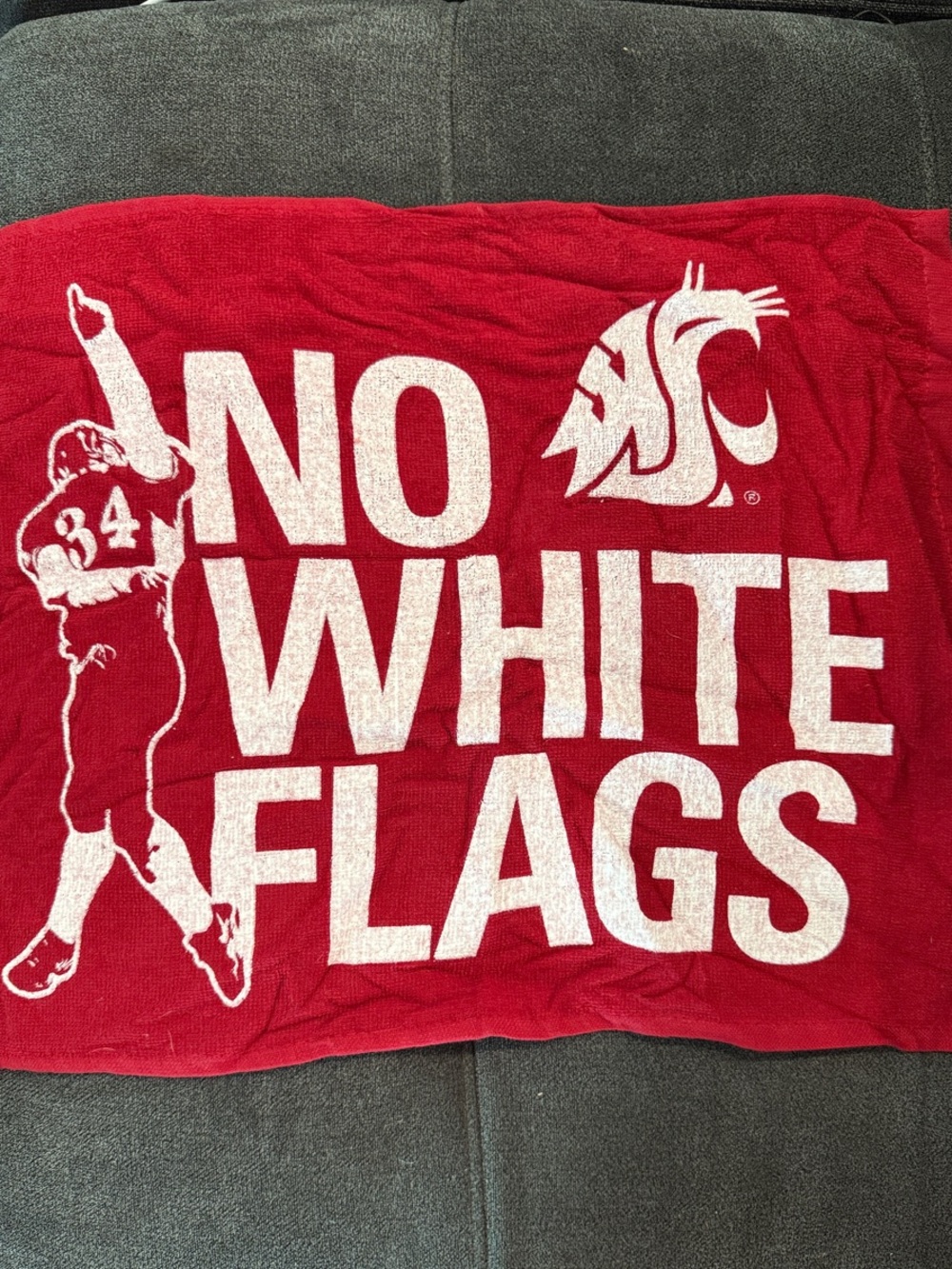 No White Flags Towel WSU Team Gleason